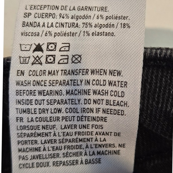 American Eagle Black Ripped Denim High Waisted Cutoff Shorts Size 2 - Picture 4 of 12